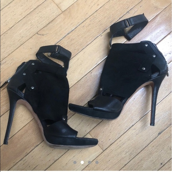 Real Herve Leger Black Heals Size 39.5 - Picture 2 of 4
